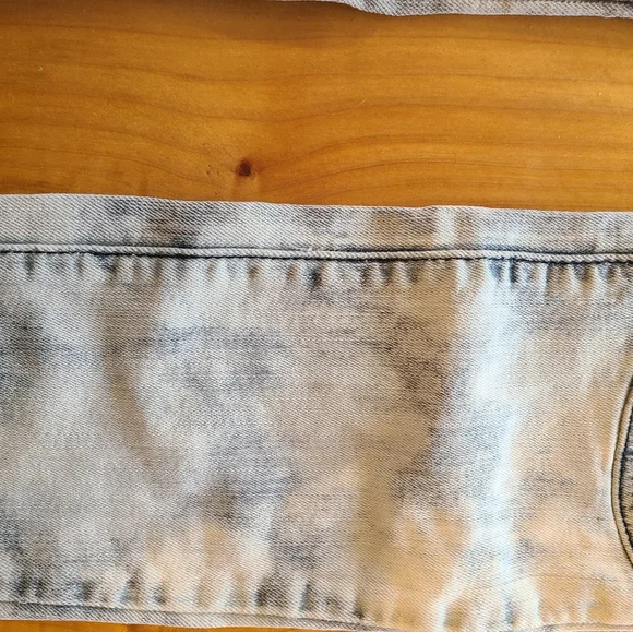 ACID WASH boot cut RIPPED jeans - Picture 7 of 9